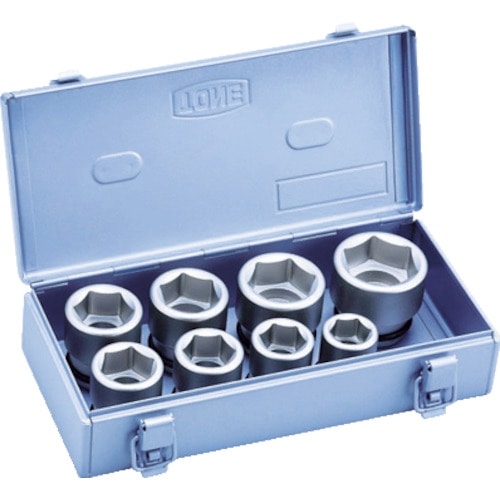 ＴＯＮＥ　インパクト用ソケットセット（メタルトレーケース仕様）　８ｐｃｓ　ＮＶ６０８Ｓ＿