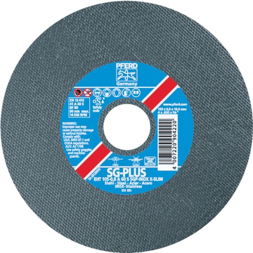 ＰＦＥＲＤ　切断砥石　ＳＧ－ＰＬＵＳ　１０５Ｘ０．８Ｘ１５Ａ　Ａ６０Ｓ＿