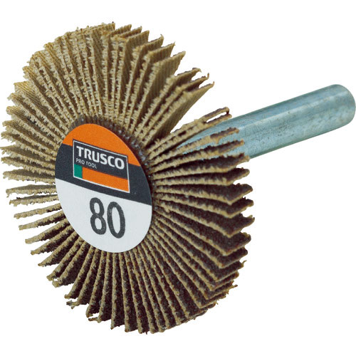 ＴＲＵＳＣＯ　薄型フラップホイール　４０Ｘ５Ｘ６　＃８０　５個入＿