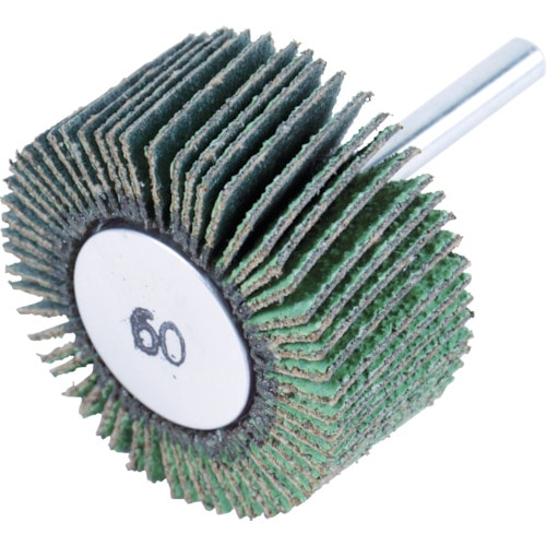 ＴＲＵＳＣＯ　超研削フラップホイール　外径８０Ｘ幅２５Ｘ軸径６　＃Ｚ６０　５個入＿