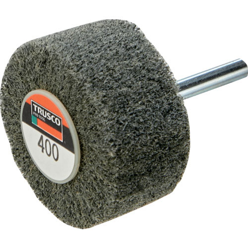 ＴＲＵＳＣＯ　ナイロン軸付ホイル外径８０×厚み２５×軸６　４００＃　（５個入）＿