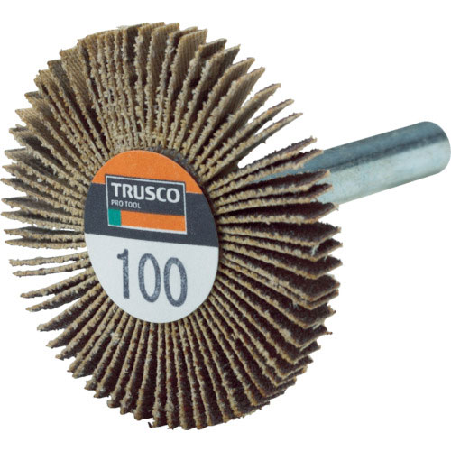 ＴＲＵＳＣＯ　薄型フラップホイール　４０Ｘ５Ｘ６　＃１００　５個入＿