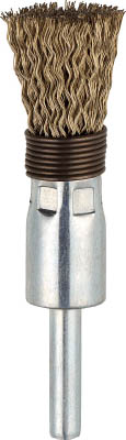 ＴＲＵＳＣＯ　筒型ブラシ１５Ｘ軸６　真鍮めっき０．２５　スプリング付＿