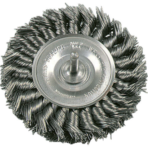 バーテック　軸付ホイルブラシノット型ＳＷ０．３５　１００Ｘ６＿