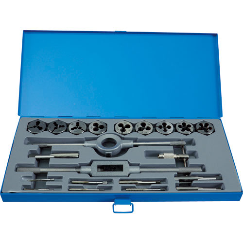 ＴＲＵＳＣＯ　メートルネジ用ハンドタップ、ダイスセット（並目）Ｍ３－Ｍ１６＿