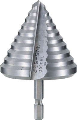 ＴＲＵＳＣＯ　六角軸樹脂用ステップドリル　２枚刃　４５～５５ｍｍ＿