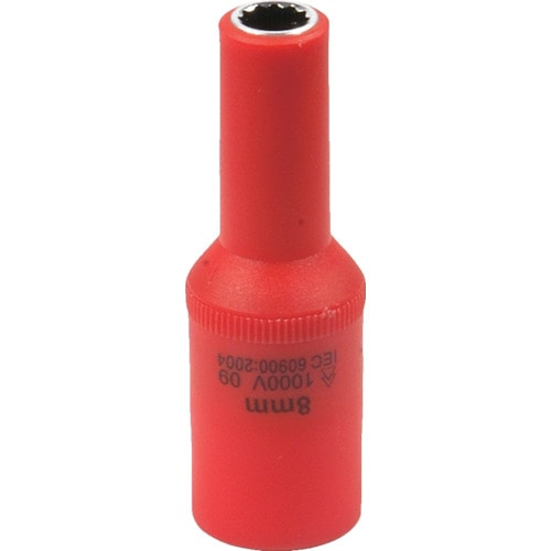 Ｔｅｃｈ－ＥＶ　絶縁工具　ディープソケット　３／８　８ｍｍ＿