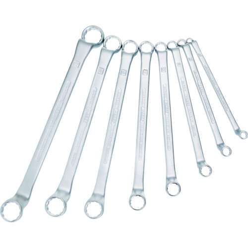 ＨＡＺＥＴ　両口めがねレンチセット（７５度ディープオフセット）　８丁セット＿