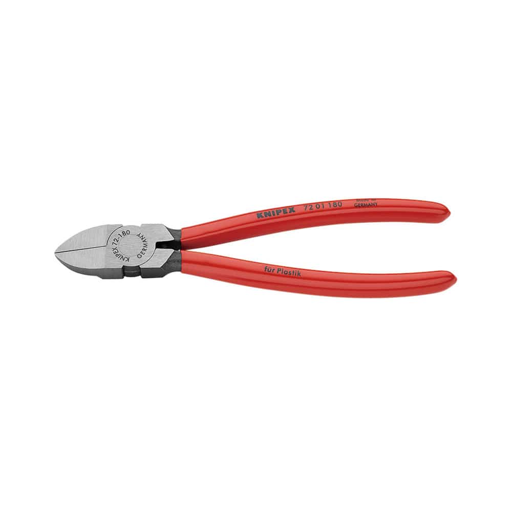 ＫＮＩＰＥＸ　プラスチック用ニッパー　１８０ｍｍ　プラスチックコーティングハンドル　７２０１－１８０