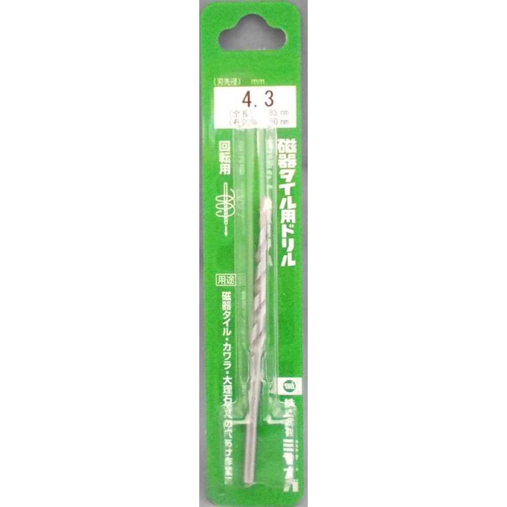 ミヤナガ　ジキタイルドリル４．３ｍｍ　Ｚ０４３