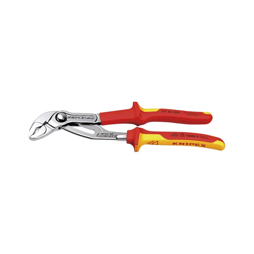 ＫＮＩＰＥＸ　１０００Ｖ　コブラＣｏｂｒａ絶縁ウォーターポンププライヤー２５０ｍｍ　８７２６－２５０