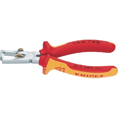 ＫＮＩＰＥＸ　絶縁１０００Ｖワイヤーストリッパー　１６０ｍｍ＿
