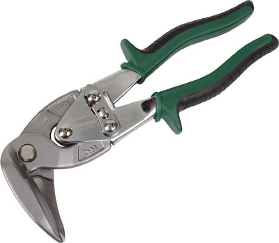 ＴＲＵＳＣＯ　万能金切ハサミ　オフセットタイプ　右曲り　９０度＿