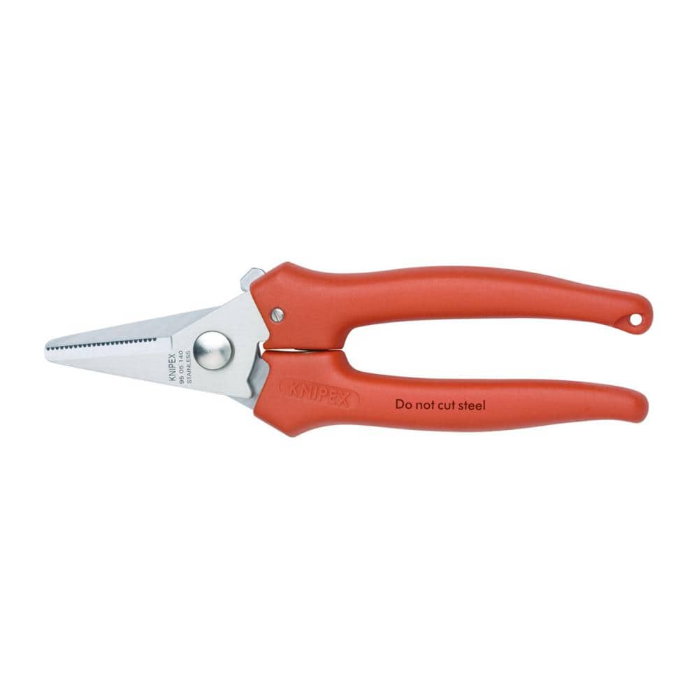 ＫＮＩＰＥＸ　電工ハサミ　１４０ｍｍ　プラスチックコーティングハンドル　９５０５－１４０