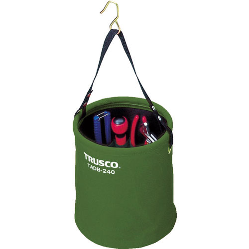 ＴＲＵＳＣＯ　アタッチメント付電工バケツ２４０Ｘ２４０　ＯＤ色＿