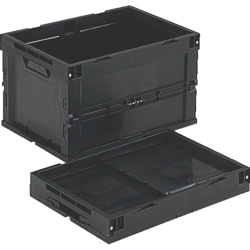 ＴＲＵＳＣＯ　導電性折り畳みコンテナ　５０Ｌ　黒＿