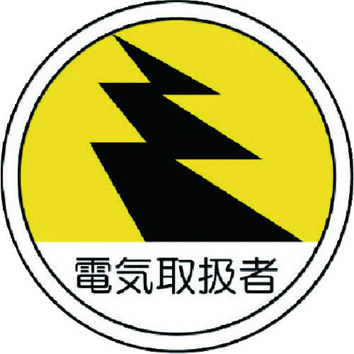 ユニット　作業管理関係ステッカー電気取扱者　ＰＰステッカー　３５Ф　２枚組＿