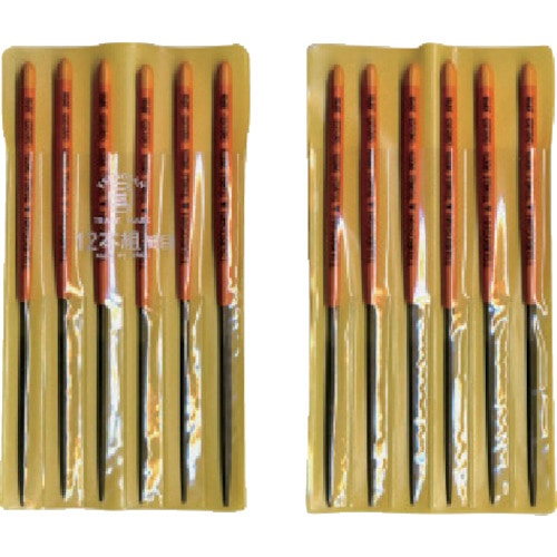 ツボサン　組ヤスリ　１２本組　三角　細目＿