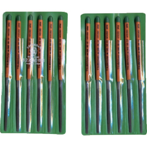 ツボサン　組ヤスリ　１２本組　平　中目＿