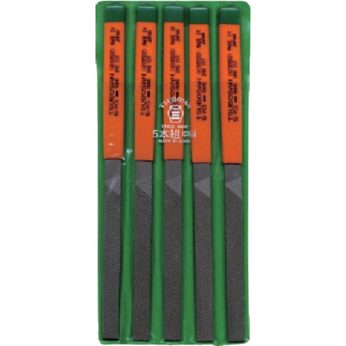 ツボサン　組ヤスリ　５本組　平　中目＿