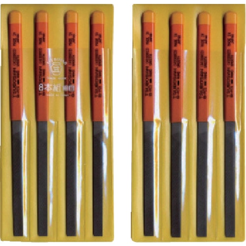 ツボサン　組ヤスリ　８本組　平　細目＿