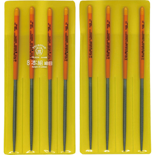 ツボサン　組ヤスリ　８本組　丸　細目＿