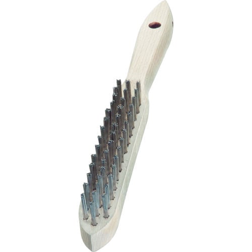 ＬＥＳＳＭＡＮＮ　剣先３行　木柄ハンドブラシ　ステンレス線＿