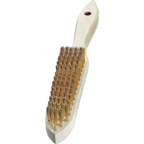 ＬＥＳＳＭＡＮＮ　剣先５行　木柄ハンドブラシ　真鍮線＿