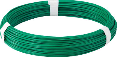 ＴＲＵＳＣＯ　カラー針金　ビニール被覆タイプ　グリーン　線径１．２ｍｍ＿