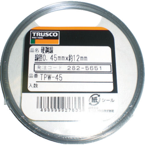 ＴＲＵＳＣＯ　硬鋼線　０．９０ｍｍ　５０ｇ＿