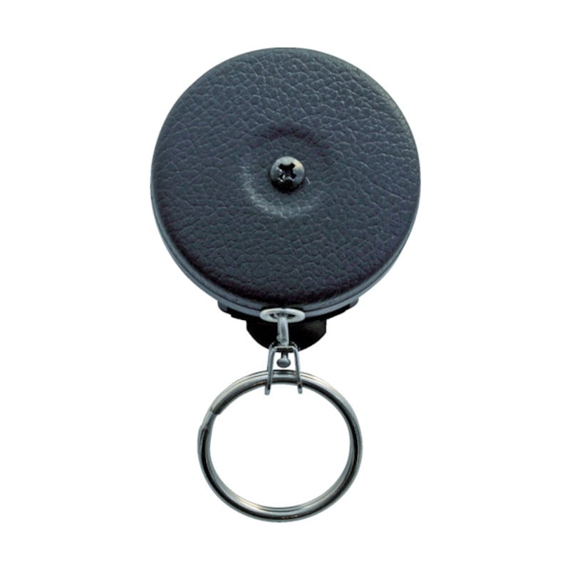 ダイケン　キーバック　黒カバー０．６ｍステンチェーン回転式ベルトクリップ＿