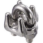 ＴＲＵＳＣＯ　ワイヤークリップ　ステンレス製　１２ｍｍ用　（１個入）＿