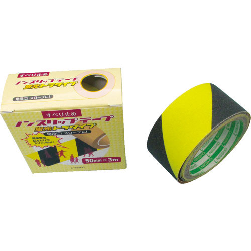 日東エルマテ　蛍光ノンスリップテープ　５０ｍｍＸ３ｍ　黄／黒＿