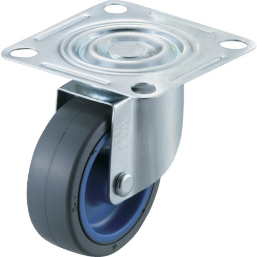 ワコー　エアーキャスター（自在車）　７５ｍｍ　ゴム車＿