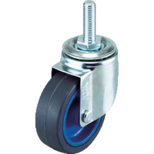 ワコー　エアーキャスターねじ込みタイプ（自在車）　７５ｍｍ　ナイロンホイールゴム＿