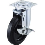 ワコー　エアーキャスター（自在車ストッパー付）　１５０ｍｍ　ゴム車＿