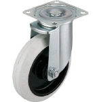 ワコー　エアーキャスター（自在車）　１２５ｍｍ　ホワイトゴム車＿