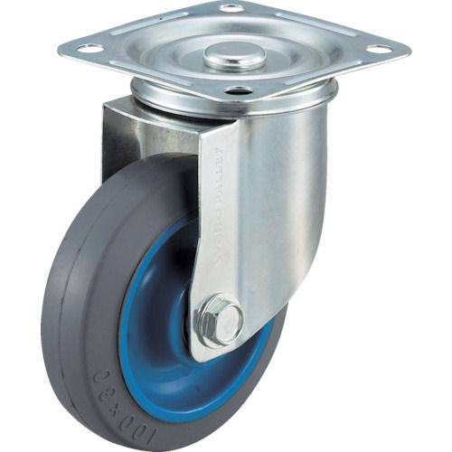 ワコー　エアーキャスター（自在車）　１２５ｍｍ　ゴム車＿