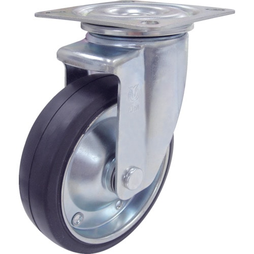 ユーエイ　新型プレスキャスター自在車　１００径ゴム車輪＿