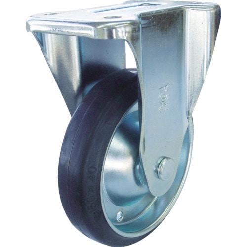 ユーエイ　新型プレスキャスター固定車　１５０径ゴム車輪＿