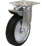 シシク　自在⇔固定切換キャスター　ゴム車輪　１３０径＿