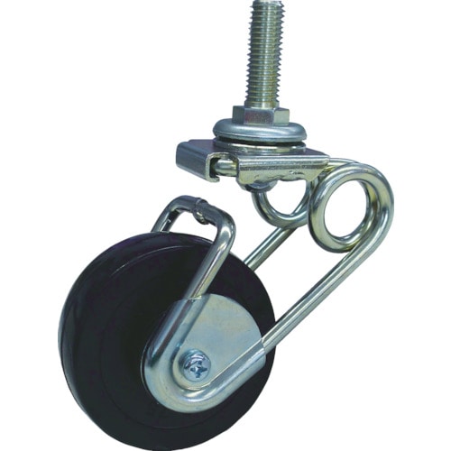 シシク　緩衝キャスター５　自在　ネジ込み　５０径　　Ｒゴム車＿