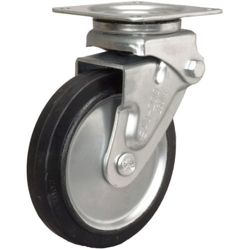 シシク　緩衝キャスター　自在　ゴム車輪　２００径＿