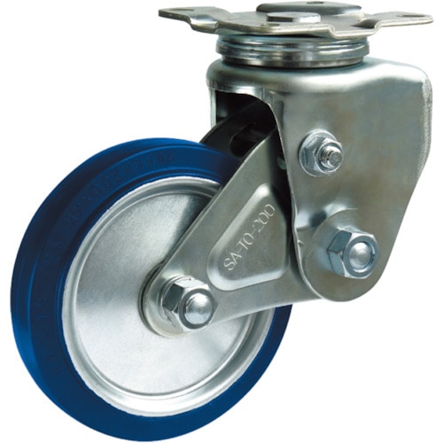 シシク　緩衝キャスター　自在　２００径　スーパーソリッド車輪＿