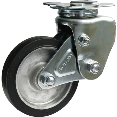 シシク　緩衝キャスター　自在　２００径　ゴム車輪＿