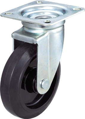 ＴＲＵＳＣＯ　プレス製ナイロンホイールゴムキャスター　自在　１５０＿