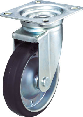 ＴＲＵＳＣＯ　導電性ゴムキャスター　自在　１３０＿