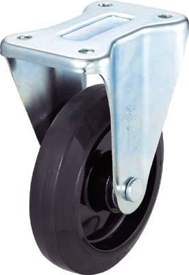 ＴＲＵＳＣＯ　プレス製ナイロンホイールゴムキャスター　固定　１００＿