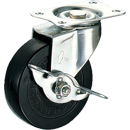 ハンマー　オールステンレス　Ｅ型自在　ＳＰ付　ゴム車７５ｍｍ＿