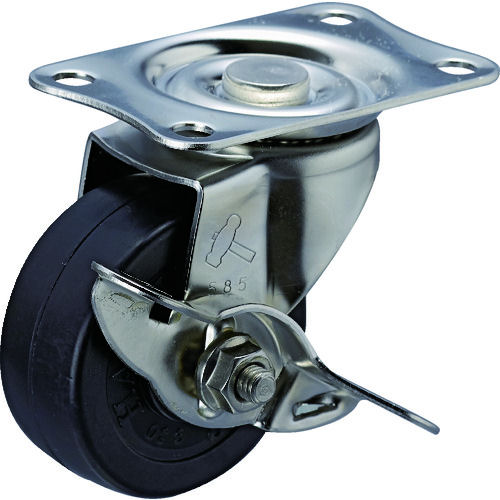 ハンマー　オールステンレス　Ｅ型自在　ＳＰ付　ゴム車５０ｍｍ＿